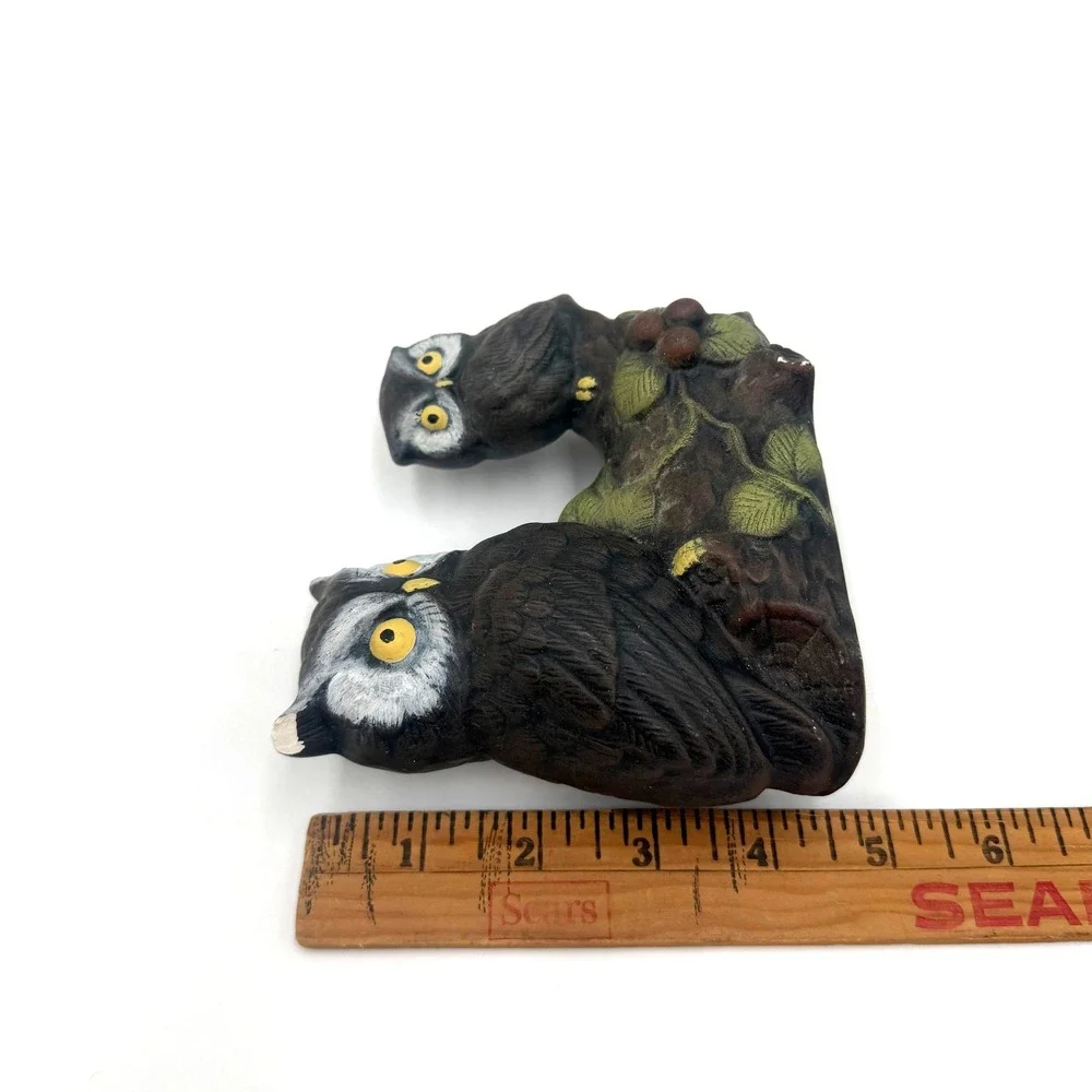 Owl Figurine Small Brown 1980